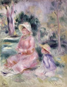Madame Renoir ja hänen poikansa Pierre, 1890